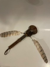 1990s Native American Made Stone Head Tomahawk Artisan Reproduction