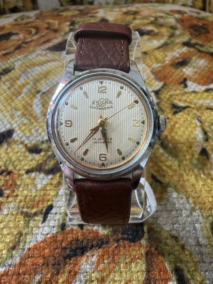エニカオートマチック17jewels キャリバーAR-1034希少十角リューズ Enicar 17 Jewels Wristwatches for sale | eBay