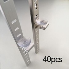 40x Cabinet Shelf Clips Bookcase Metal Shelving Wear Resistant Easy to Install