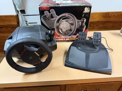 Logitech MOMO Racing Wheel Force Feedback USB steering Wheel Pedals E UH9 box