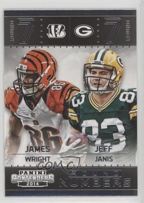 2014 Panini Contenders Round Numbers James Wright Jeff Janis #14 3a3