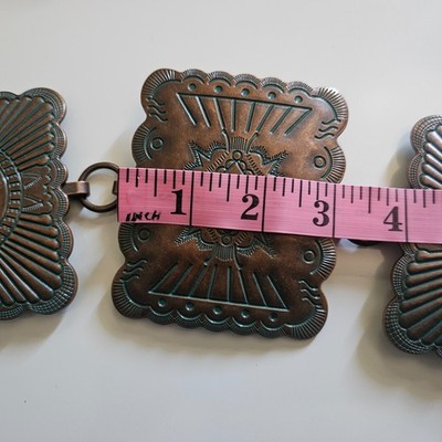 Lucky & Blessed Western Belt Metal Copper Tone Size 29 display picture 1