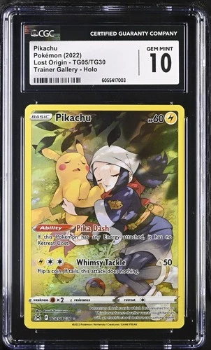 Pikachu TG05/TG30 Swsh11: Lost Origin Trainer Gallery Holo CGC 10