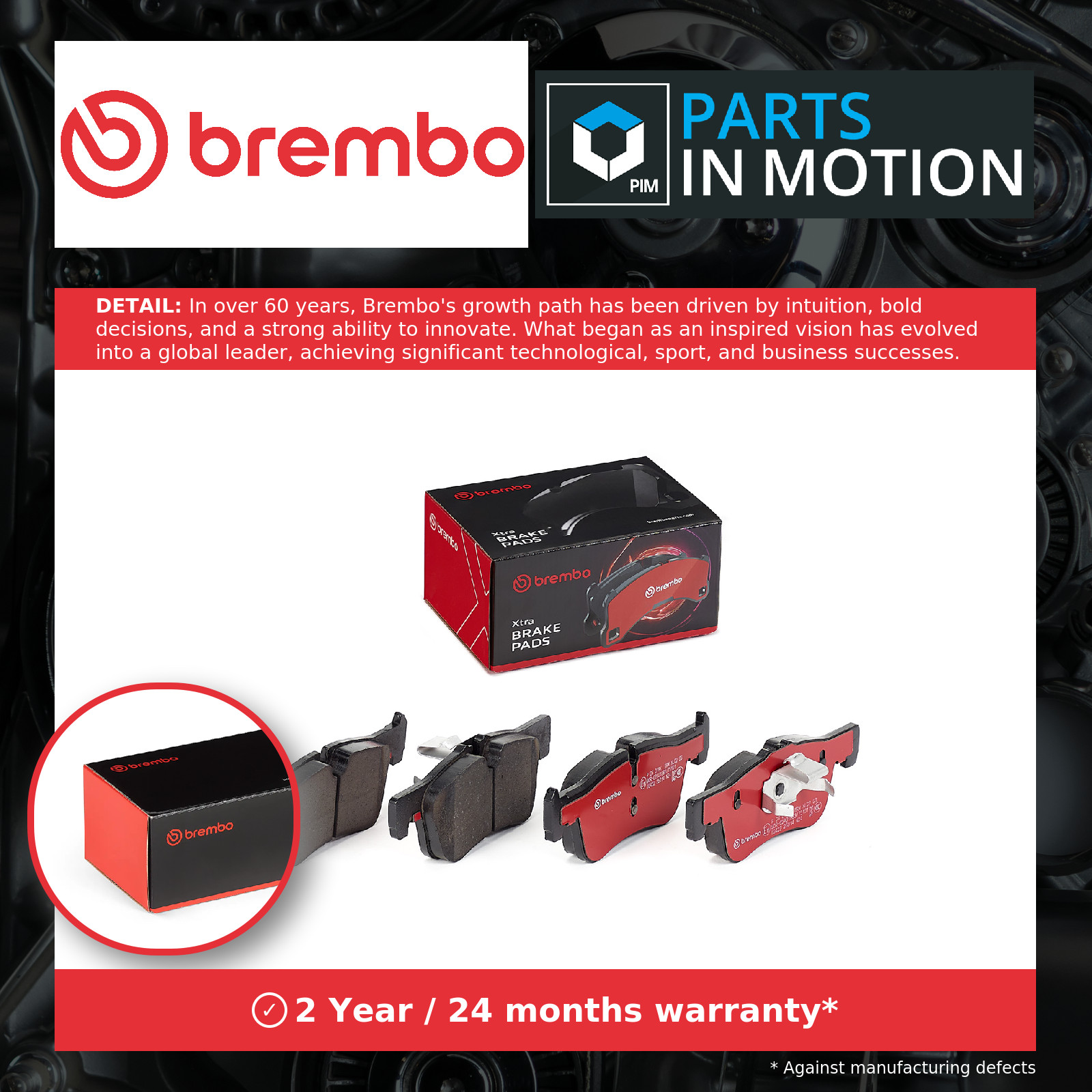 Brake Pads Set fits BMW 118 F20, F21 1.5 Front 2015 on B38B15A Brembo Quality