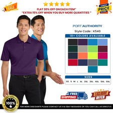 Port Authority K540 Men's Polyester Silk Touch Performance Comfort Polo Shirt