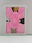 ACEO Original Watercolor & Ink Painting Cats 2 of 2 Signed KatieBearDesigns — photo 2