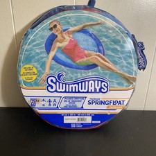 SwimWays Spring Float Papasan Inflatable Pool Float Bag blue pink nip 250lbs