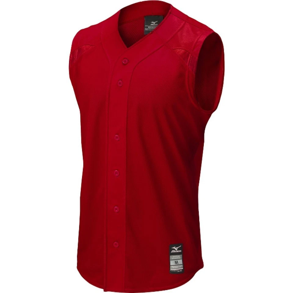 Camiseta deportiva Mizuno Adult Elite sin mangas de malla MD roja Foto 2 de 2