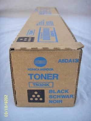 ORIGINAL KONICA MINOLTA TN324K BLACK TONER CARTRIDGE  (A8DA130) NEW