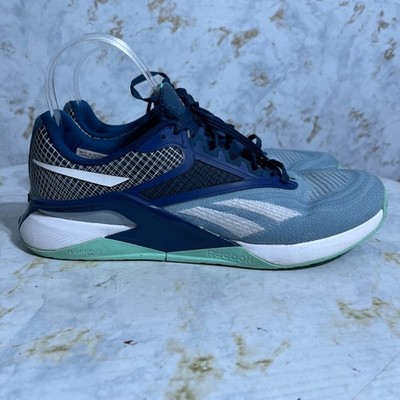 Reebok Nano X2 Womens Size 9.5 Shoes Blue Green Athletic Cross Training Sneakers