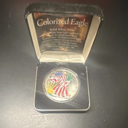U.S. Mint 2000 Colorized American Silver Eagle 1 oz .999 Fine Silver Coin