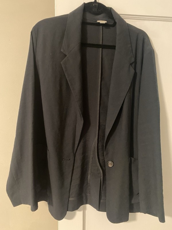 A new day Target XL oversized blazer, gray plaid jacket, office workwear