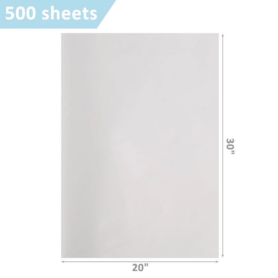 Papel de seda blanco 14" x 20" 20" x 30" embalaje envoltura amortiguación vacío relleno hágalo usted mismo Foto 4 de 4