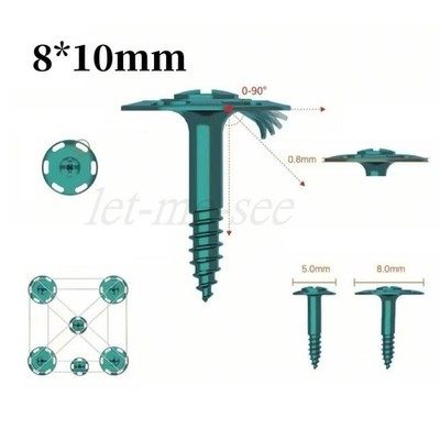 8*10mm Dental GBR Thread Tent Screw Pole Guide Preventing Collapse
