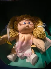 1983, 84 Cabbage Patch Kids Doll RARE OUTFIT Blonde Pig-tails Glasses Blue Eyes