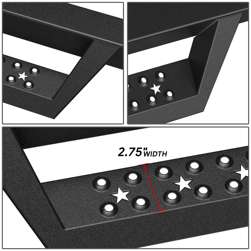 Tabla de correr negra para Sierra Silverado 2007-2019 doble cabina 4,5" Step Nerf Bar Foto 3 de 4