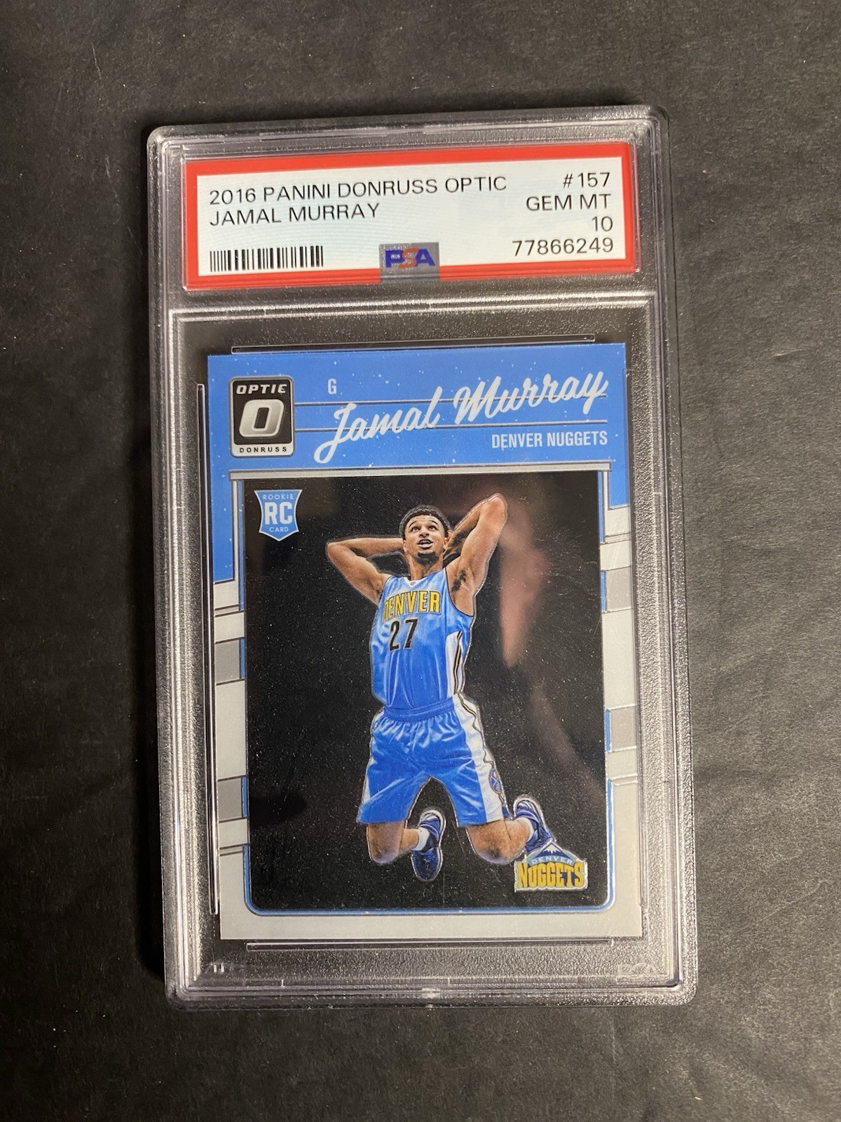 2016 PANINI DONRUSS OPTIC #157 JAMAL MURRAY PSA 10 ROOKIE CARD RC DENVER NUGGETS