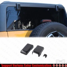 For Ford Bronco 2021-24 ABS Carbon Fiber Tailgate Window Hinge Cover Trim  Bezel
