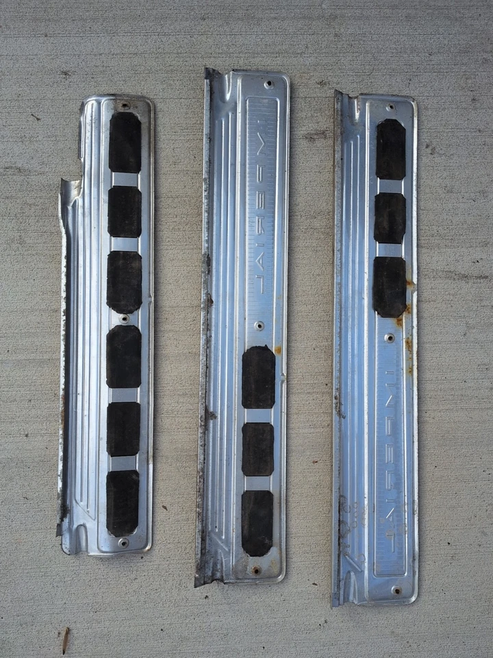 1962 Chrysler Imperial Door Sills Moldings OEM (3pcs) Foto 2 de 2