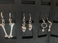 THREE Pairs Of Gothic Stainless Steel Earrings
