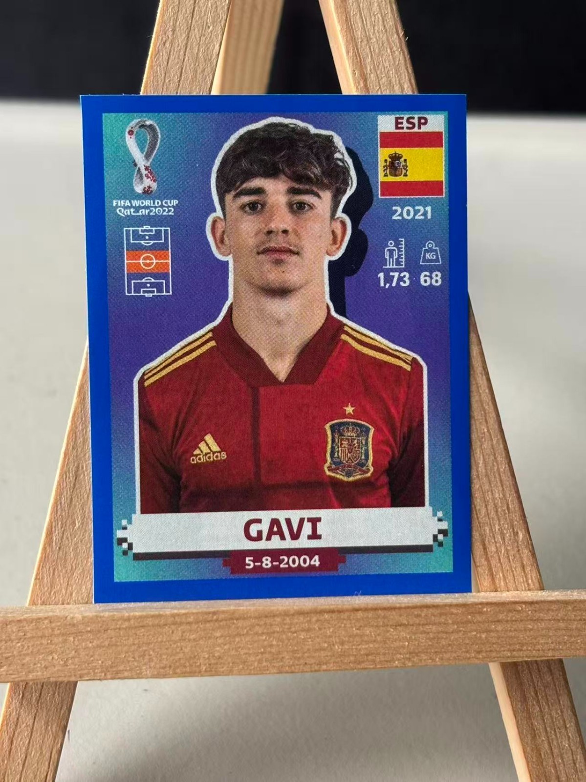 Rookie RC Gavi - Blue Parallel #ESP 10 2022 Panini World Cup Qatar Sticker Spain