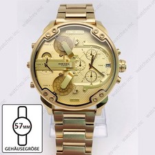 Diesel DZ7399 Mr. Daddy 2.0 Chronograph Gold Dial Edelstahl Quarz Herrenuhr