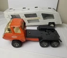 Vintage Tonka Mighty Car Carrier Trailer Only- Missing Ramp & Orange Truck