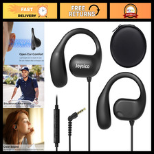 Wired Open Ear Headphones with Microphone, Volume Control, Sport Earbuds for Run