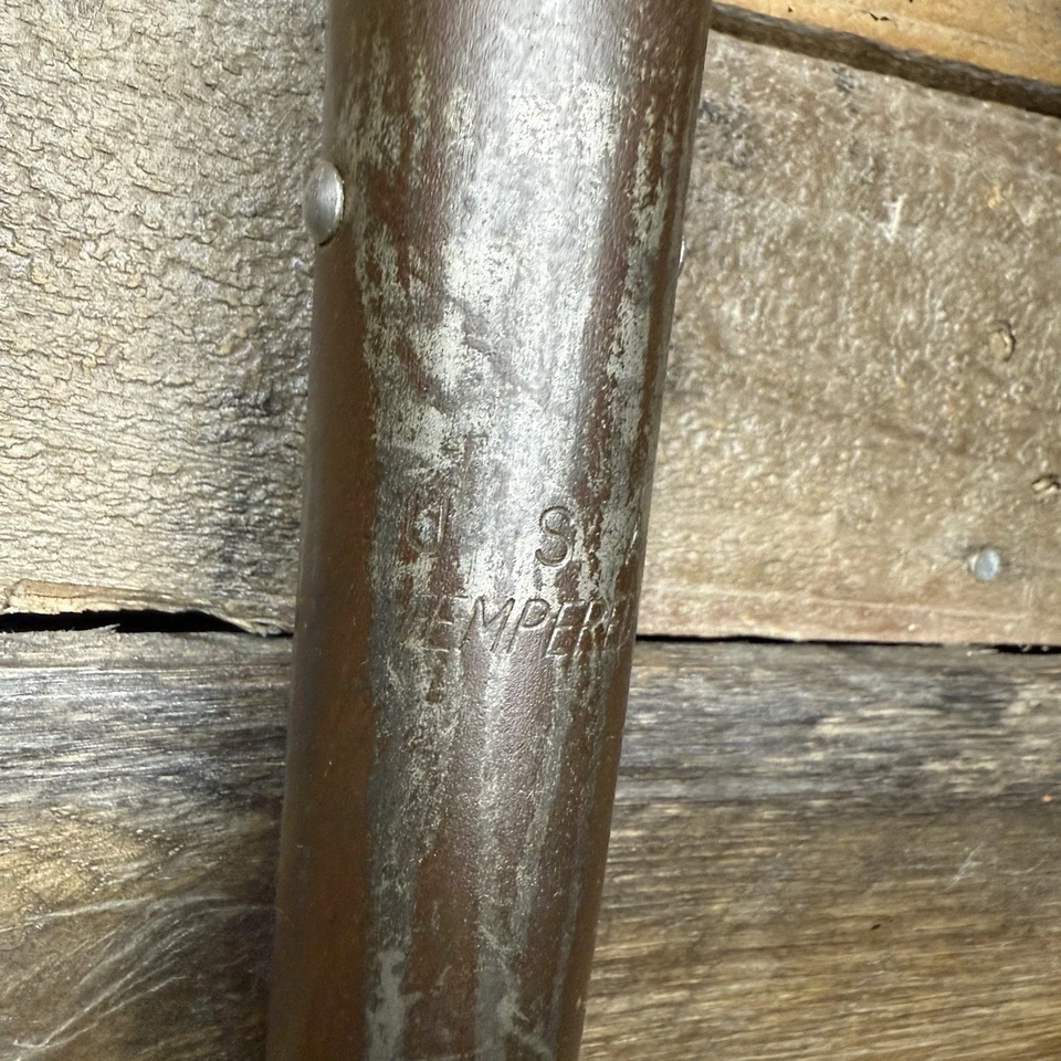 Vintage AMES USA Tempered Steel Drain Trenching Shovel 58” Wood Handle - Image 3 of 4