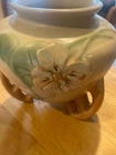 Vintage Weller Pottery 3-Legged Morning Glory Jardiniere Vase 6" Tall 6" Wide