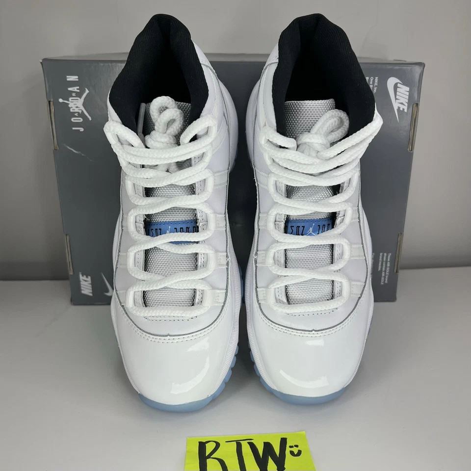 Размер 5Y большой детей Jordan 11 ретро легенда синий 2024 белый 378038-104 без крышки коробка - Изображение 3 из 4