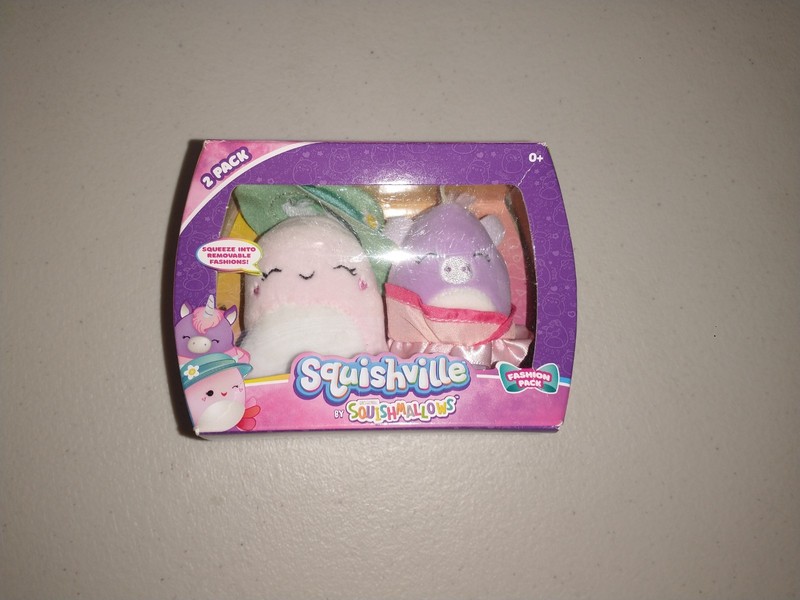 Squishmallows Squishville Fashion Pack Jeanne and Ponderosa new