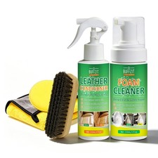 Leather Cleaner and Conditioner Kit Foam Faux Leather Cleaner Set 5 Piece