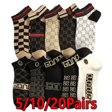 5 Pairs Winter Socks Men Short Breathable Luxury Socks Designer Brand Low