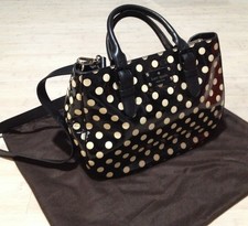 Kate Spade Carlisle Street Sylvie Polka Dot Patent Leather Handbag Tote W/ Strap