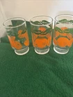 Anchor Hocking Orange Juice Glasses Set Of 3 - Vintage 1987