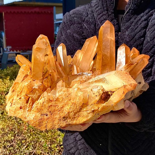 27.76LB Natural yellow Quartz Stone Crystal Cluster Healing Stones Mineral - 第 7/15 張圖片