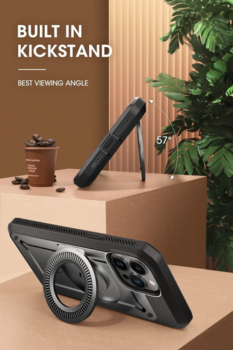 SUPCASE for iPhone 14 Pro Max Case with Stand (Unicorn Beetle Mag), black - Picture 5 of 8