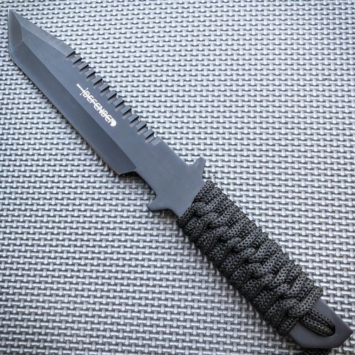 11" Hunting Tactical Fixed Blade Survival Camping Knife w/ Sheath + Fire Starter - Picture 8 of 11