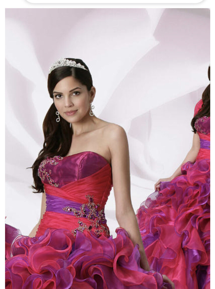 Hot Pink + Plum Quinceanera Dresses Prom Formal Gown 670 eBay