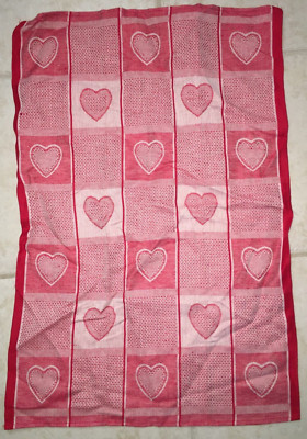 New Kitchen Towel KAY DEE DESIGNS Hearts red white linen cotton valentines love