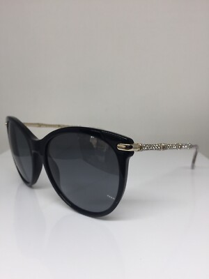New GUCCI GG 3771/N SUNGLASSES C. ANWHD Black with Gold Temples Rhinestones
