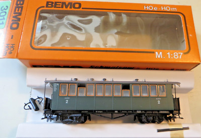 BEMO 3011 802 H0e  Personenwagen KB 41 in grün  2. Klasse makellos in OVP