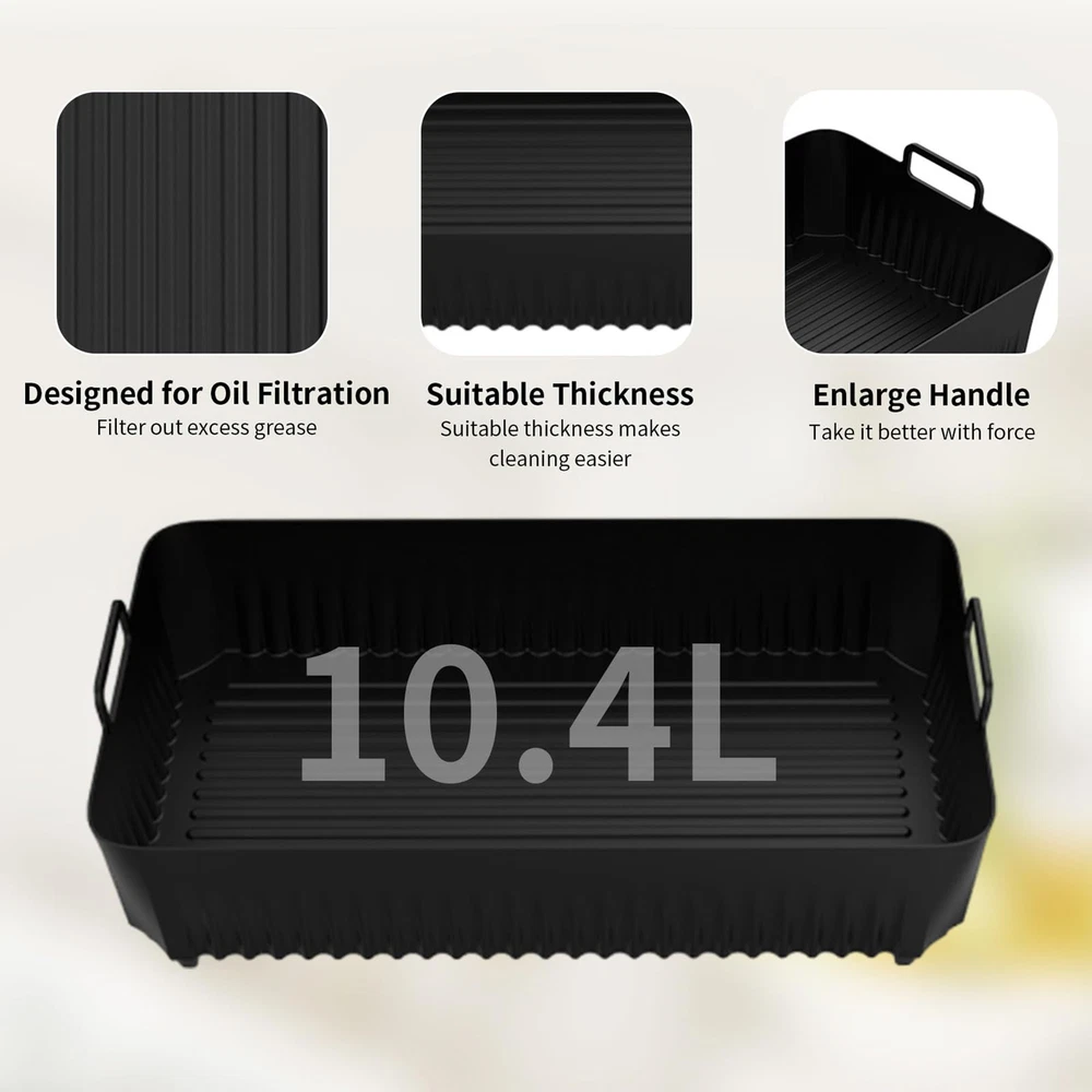 Air Fryer Silicone Pots Basket Liners Non-Stick Reusable Baking Tray Mats
