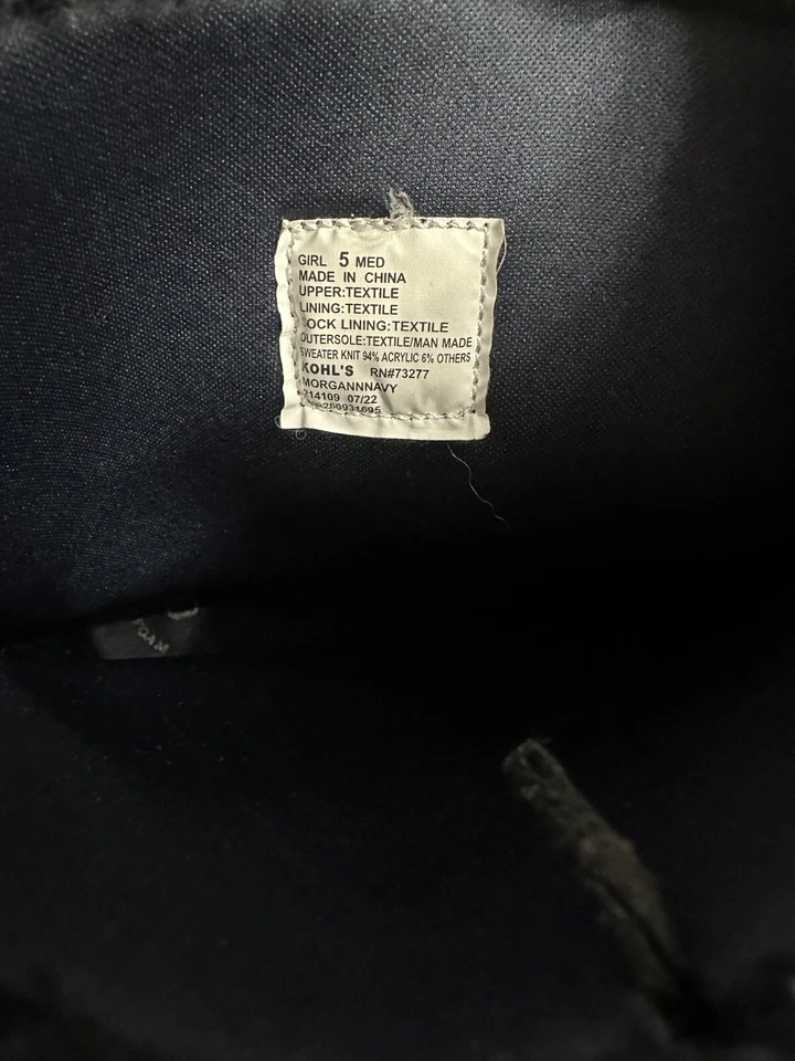 SO Morgan Navy Glitter Fall Sweater Boots Girls Size 5 M - Image 3 of 4
