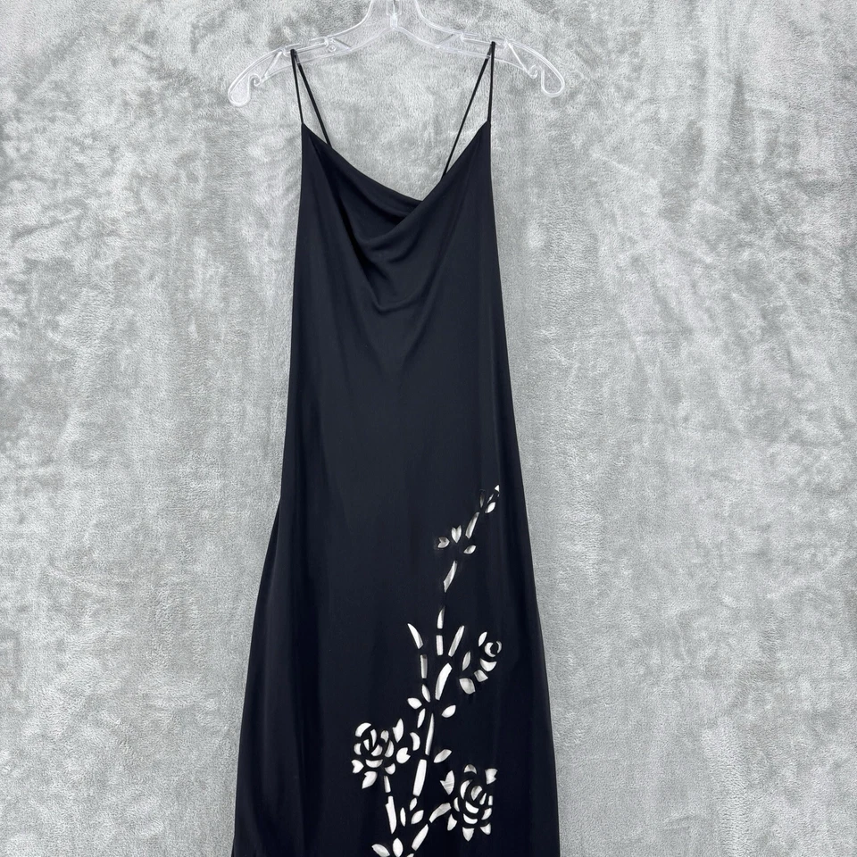 Винтажный De Laru платье женщин 11 12 платье вечернее событие вырез с ремешками черный - Изображение 3 из 4