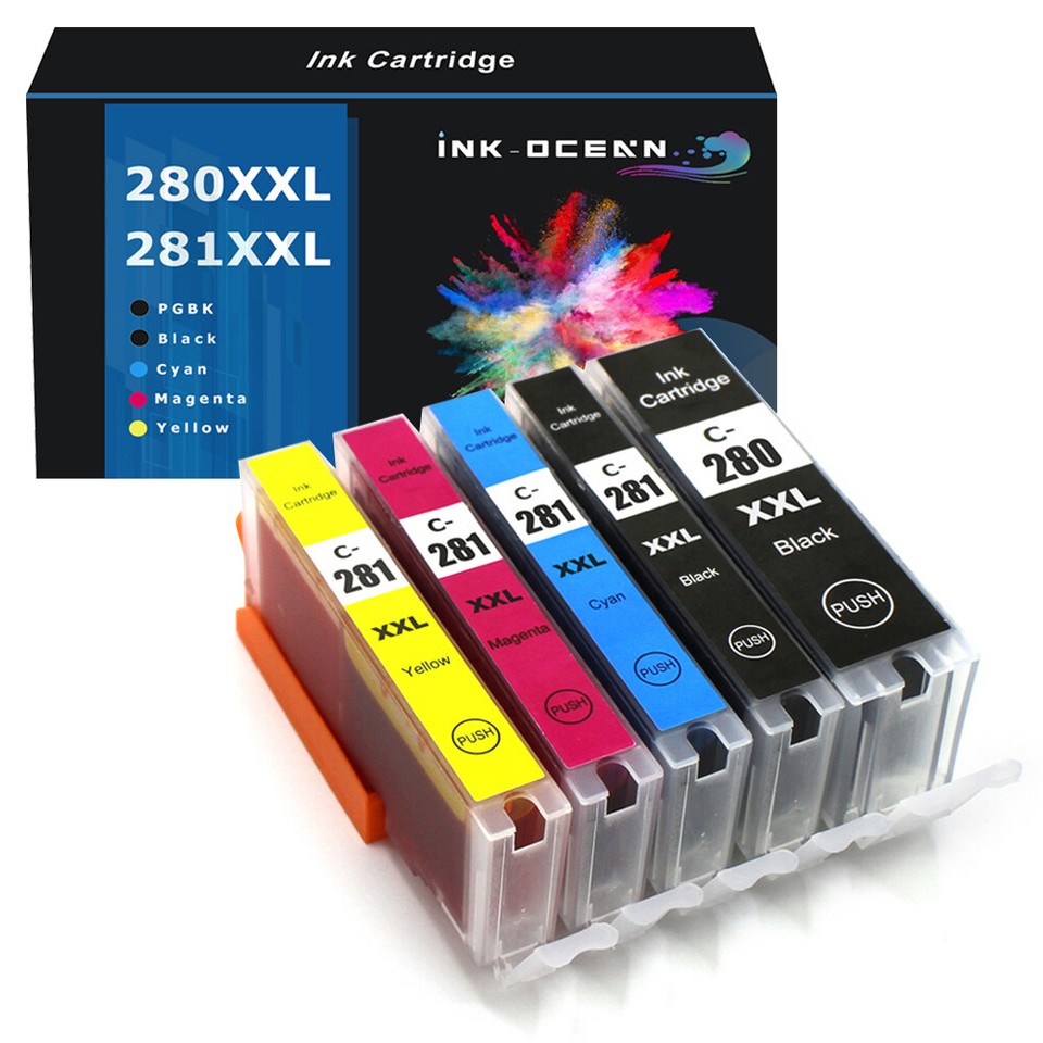 Set 10 Inchiostri Compatibili Per Canon PGI-280XXL CLI-281XXL - Perfetti Per Pixma TR8520, TS6320, TR8620
