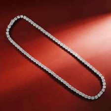 5ct Tennis Necklace 5mm Stones Diamond Test Pass Lab-Created VVS1/D/Excellent