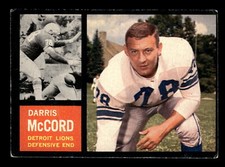 Darris McCord 1962 Topps #57 Detroit Lions GD-VG