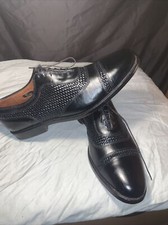 Allen Edmonds Ocford Dress Shoes Men Size 11B Black Cap-Toe Usa Made